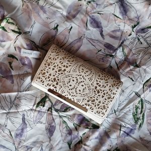 NWT Cream and Gold cutout wallet - Call it Spring